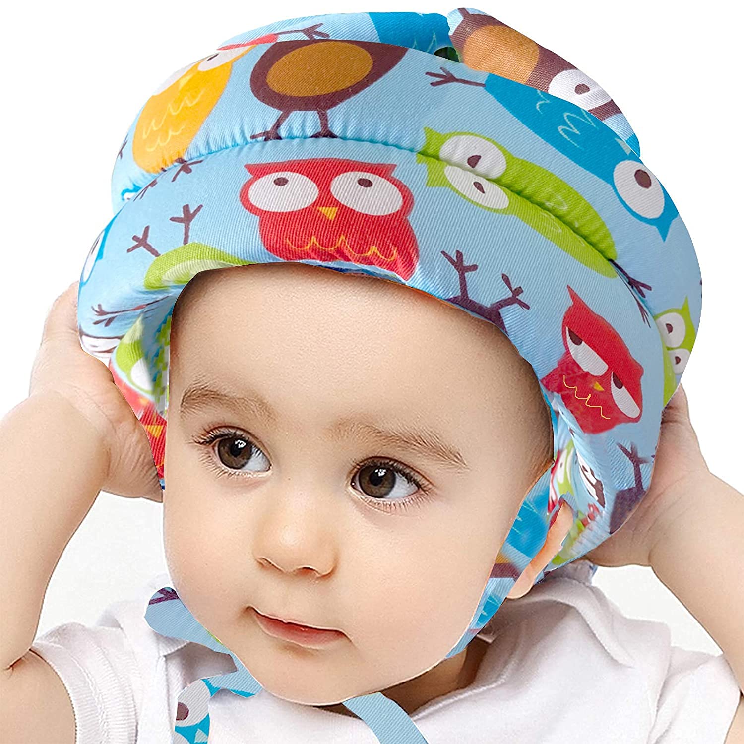 SNOWIE SOFT Baby Helmet Baby Head Protector, Adjustable Size Baby Learn to Walk Or Run Soft Baby Safety Helmet, Infant Anti-Fall Anti-Collision, Baby Helmet for 1 Year Baby (Blue) SNOWIE SOFT Baby Helmet Baby Head Protector, Adjustable Size Baby Learn to Walk Or Run Soft Baby Safety Helmet, Infant Anti-Fall Anti-Collision, Baby Helmet for 1 Year Baby (Blue)